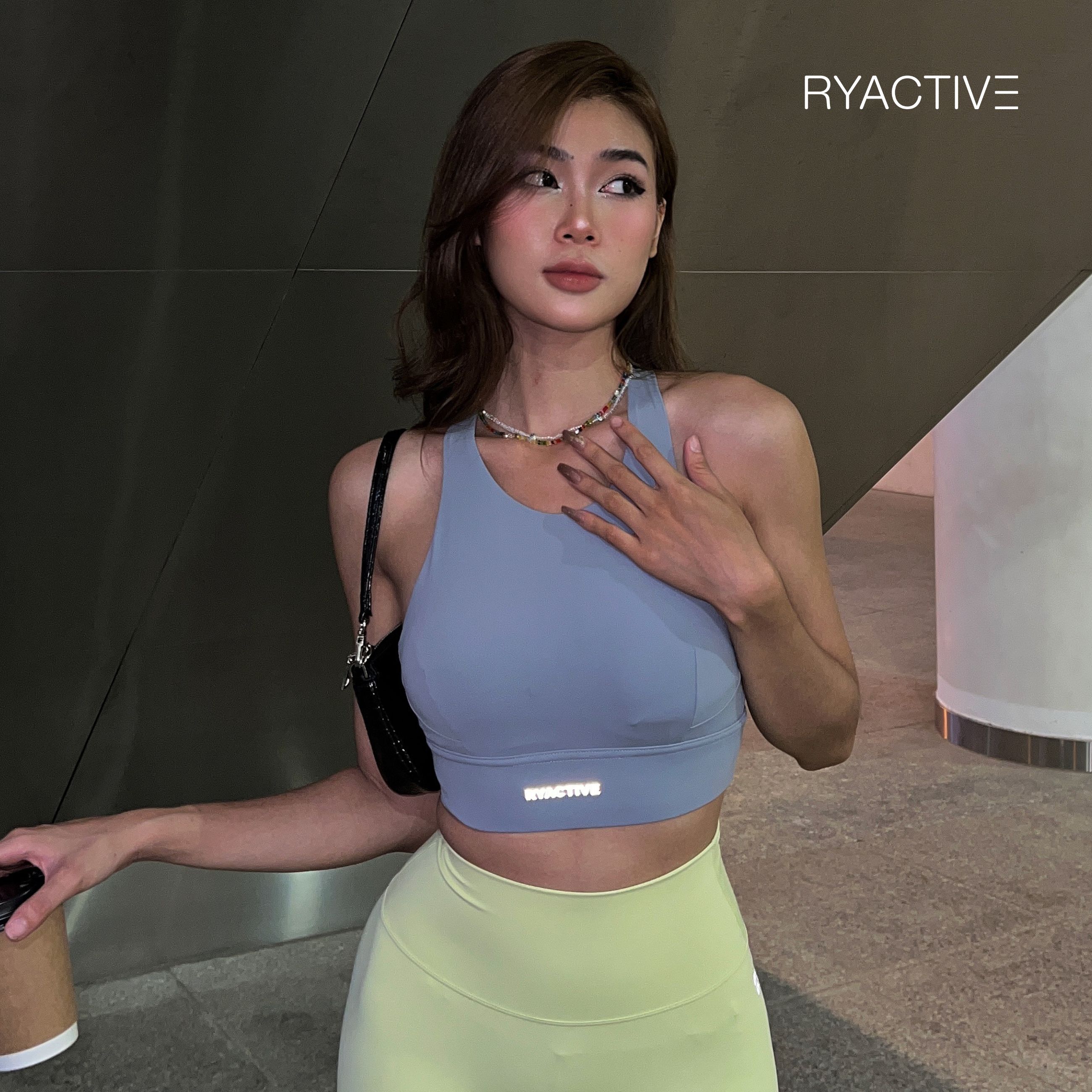 Áo ngực thể thao RYACTIVE -  COMPACT SPORTBRA Ultimate Grey