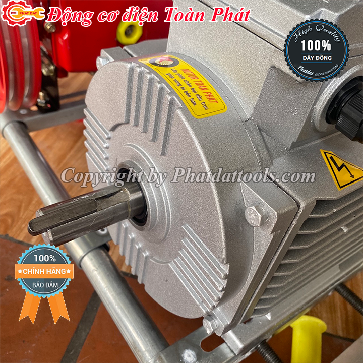 Động cơ điện 1 pha Toàn Phát tốc độ chậm 1.5-3Kw-Bảo hành 12 tháng