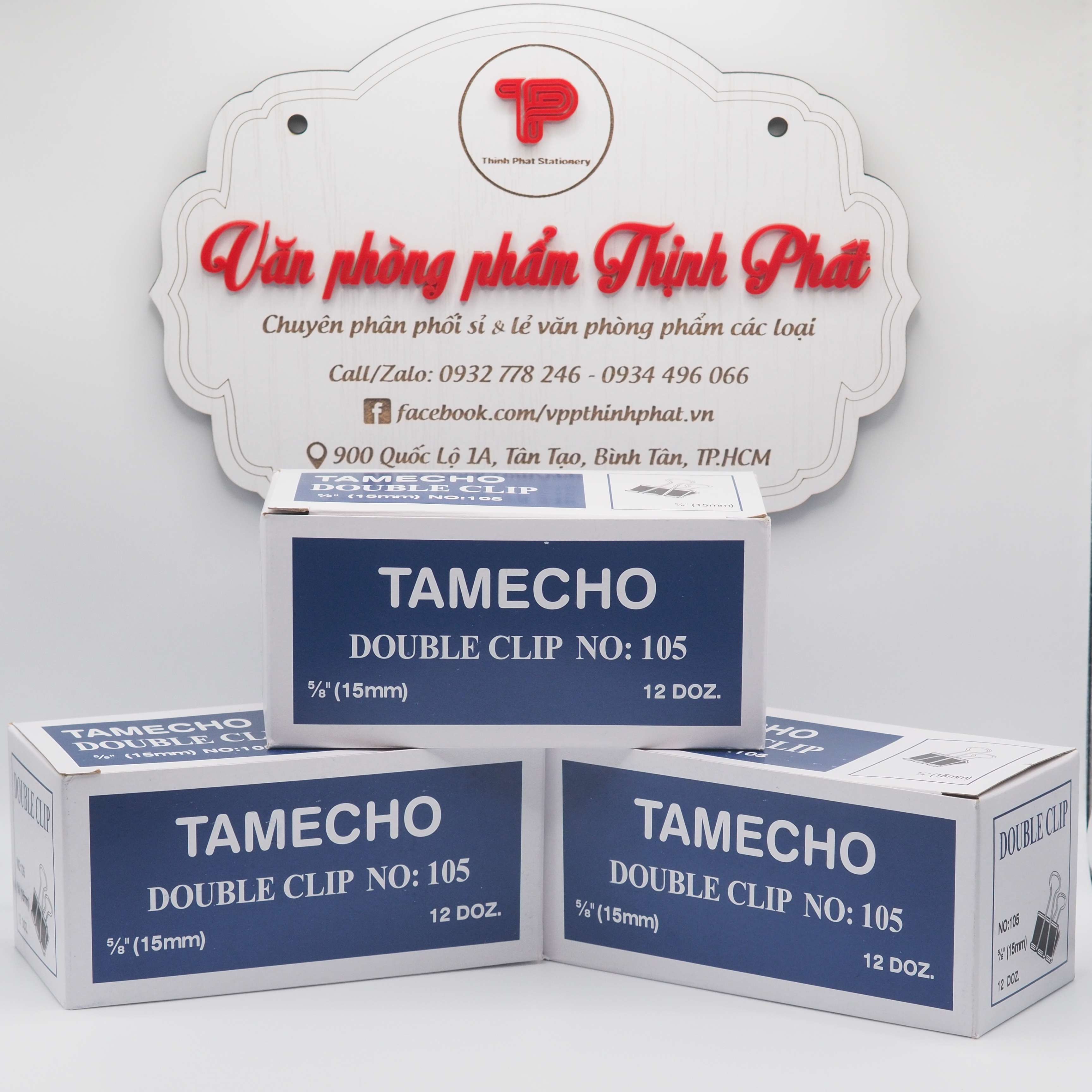 Kẹp bướm đen TAMECHO nhiều kích thước (1 hộp)
