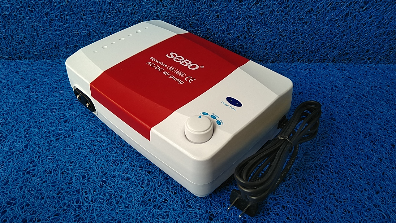 (Tặng phụ kiện) Máy sủi khí tích điện SOBO dùng cho hồ cá. (SB-10000)