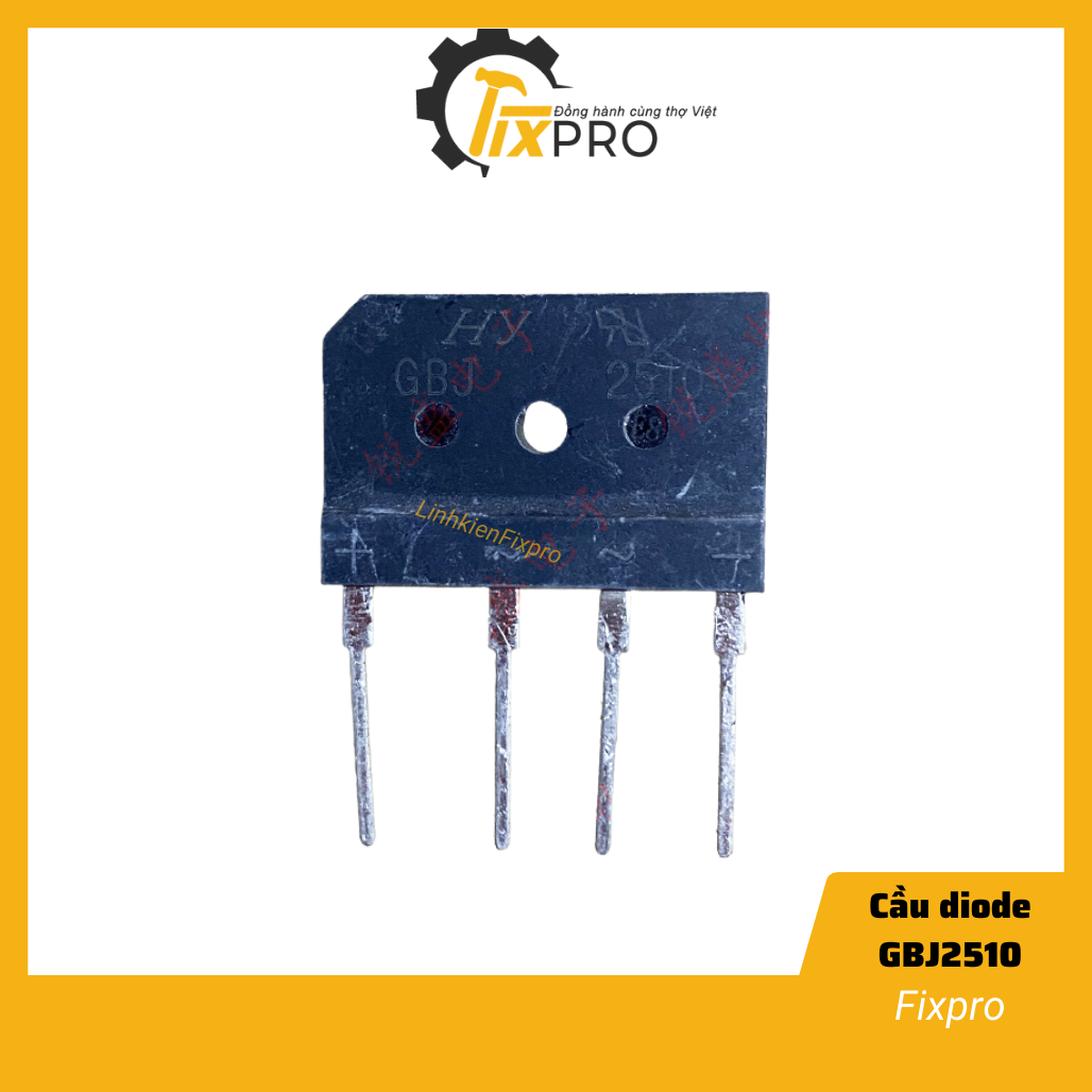 Cầu diode gbj2510 25a-1000v tháo máy, mới chính hãng sep