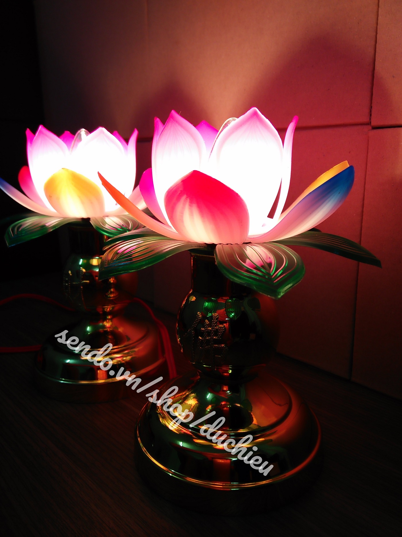 [ Thay bóng dễ dàng ] Đèn thờ cúng hoa sen