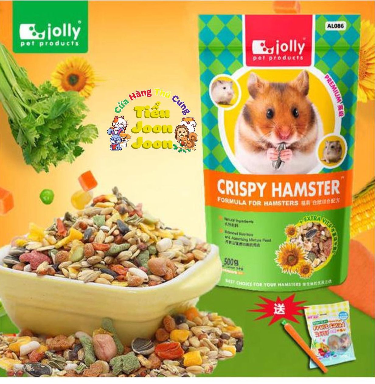 Thức ăn trộn crispy hams🐹 𝐠𝐨́𝐢 𝟓𝟎𝟎𝐠𝐫 - 𝟏𝐤𝐠