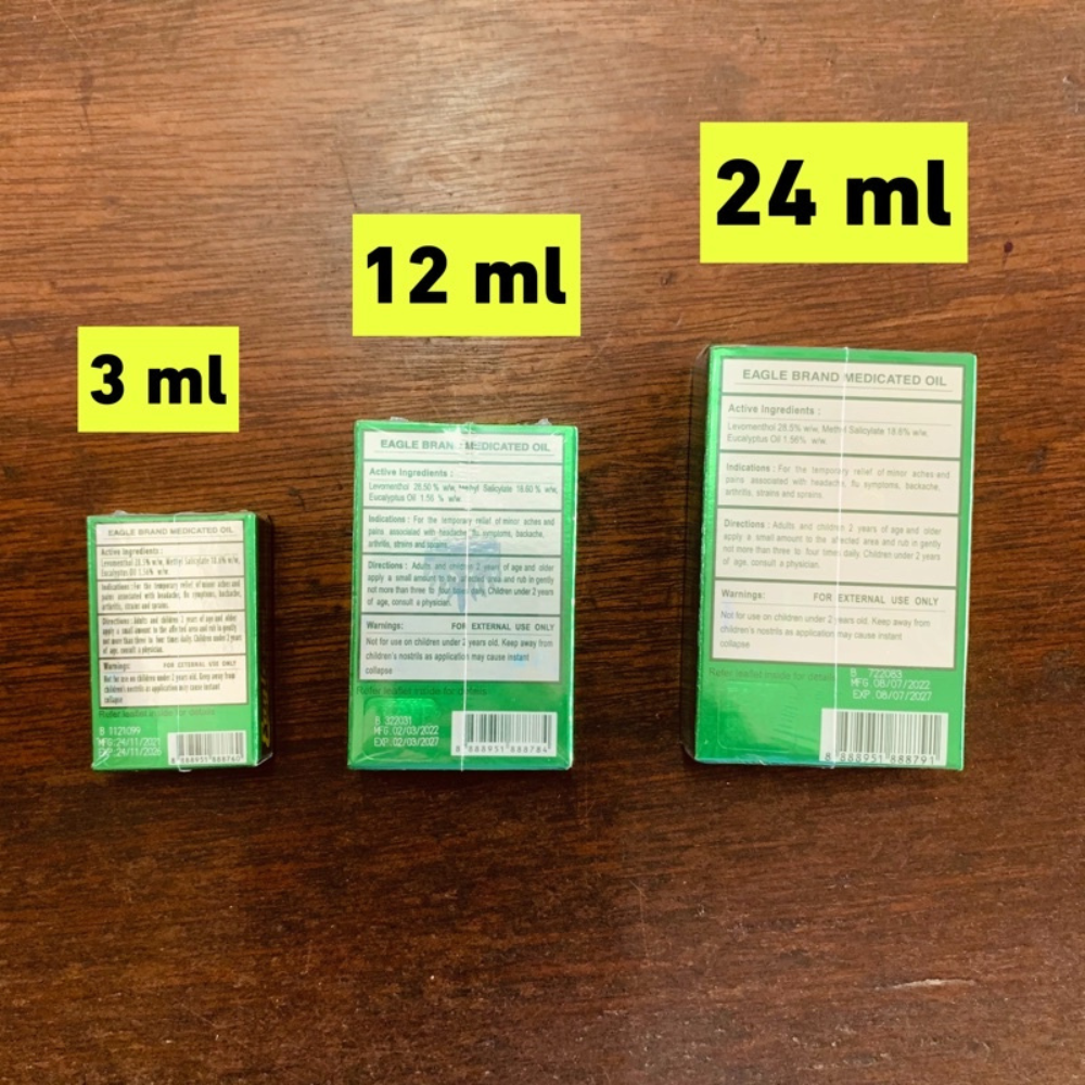 (3ml) Dầu xanh con ó Eagle Brand nhập khẩu Singapore