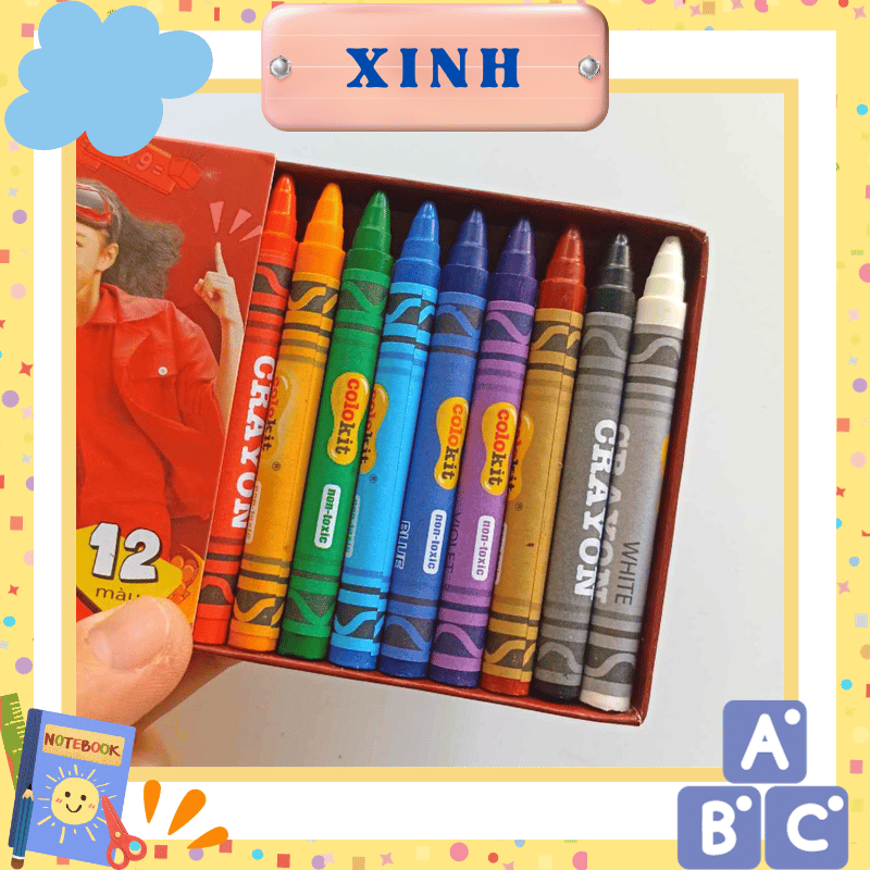 Bút sáp 12 màu Colokit CRC016