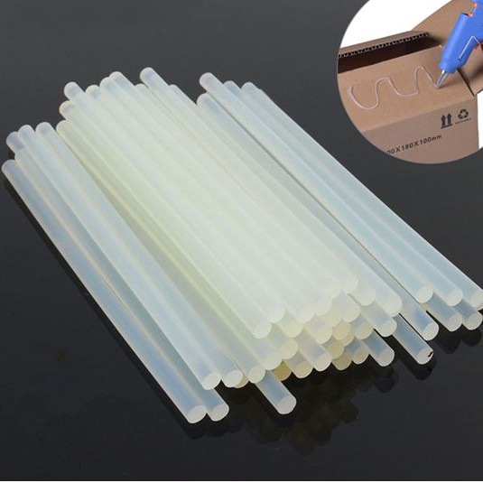 [HCM]Combo 50 Cây Keo Nến - Keo Silicon Trong Suốt Loại Nhỏ Phi 7mm Dài 28Cm