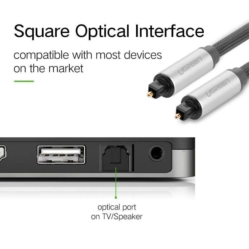 Cáp audio quang (Toslink, Optical) 3m Ugreen 10541