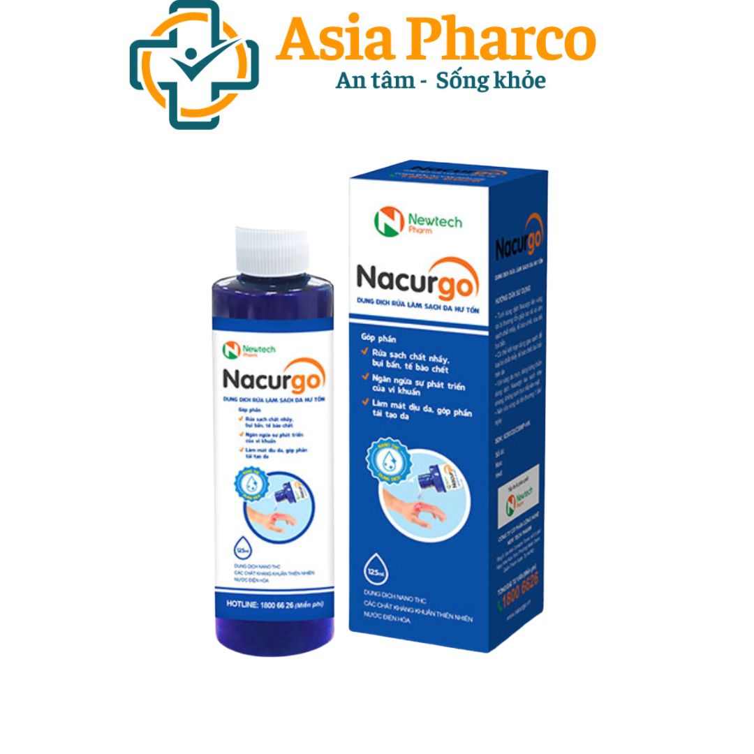 Dung dịch rửa, làm sạch da hư tổn Nacurgo (125 ml)