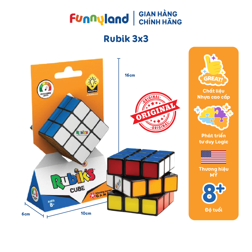 Đồ chơi Rubik 3x3 Spinmaster Rubik's - Funnyland
