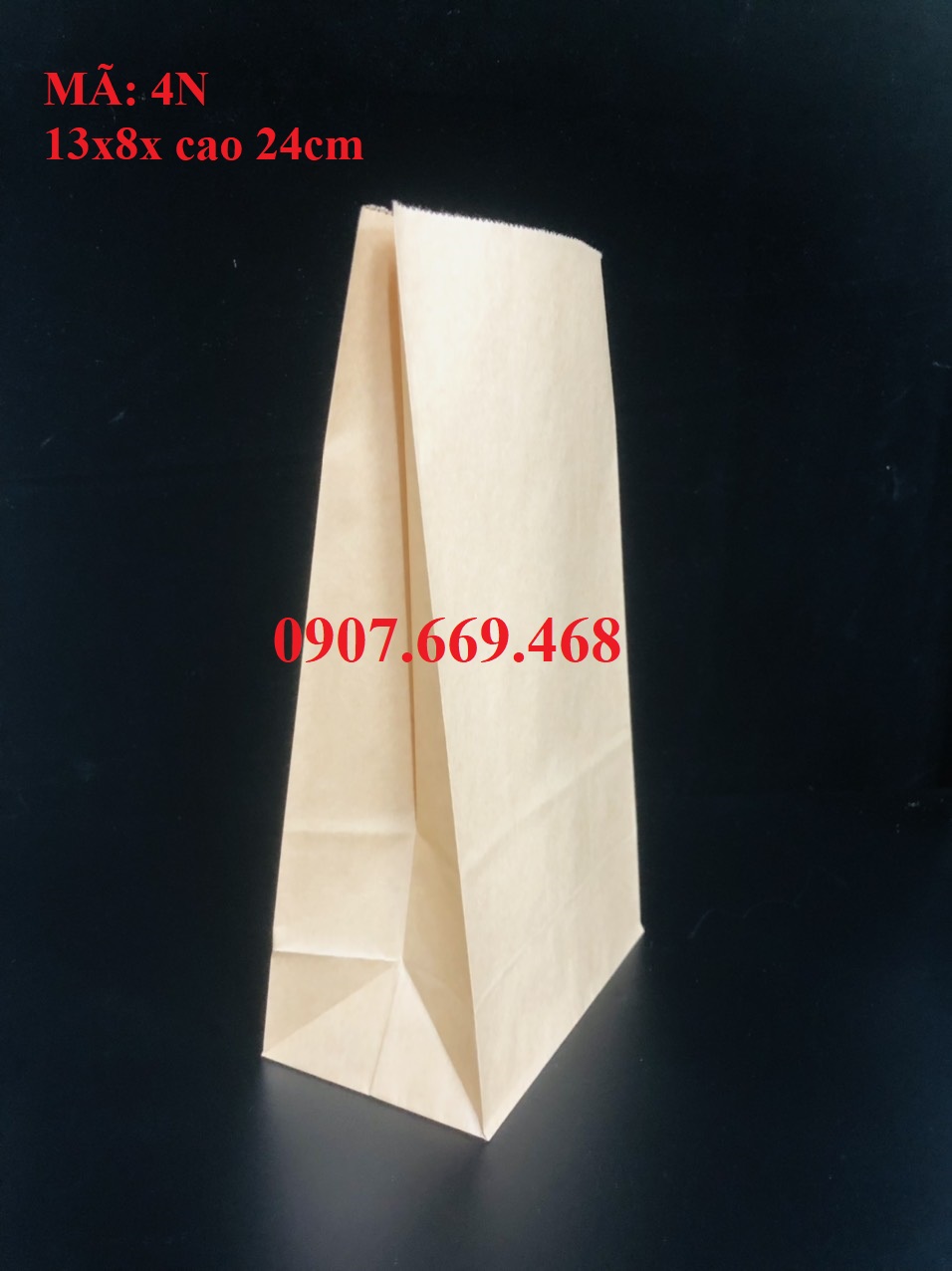 Túi giấy kraft nâu đựng thực phẩm take away ( 200 túi)