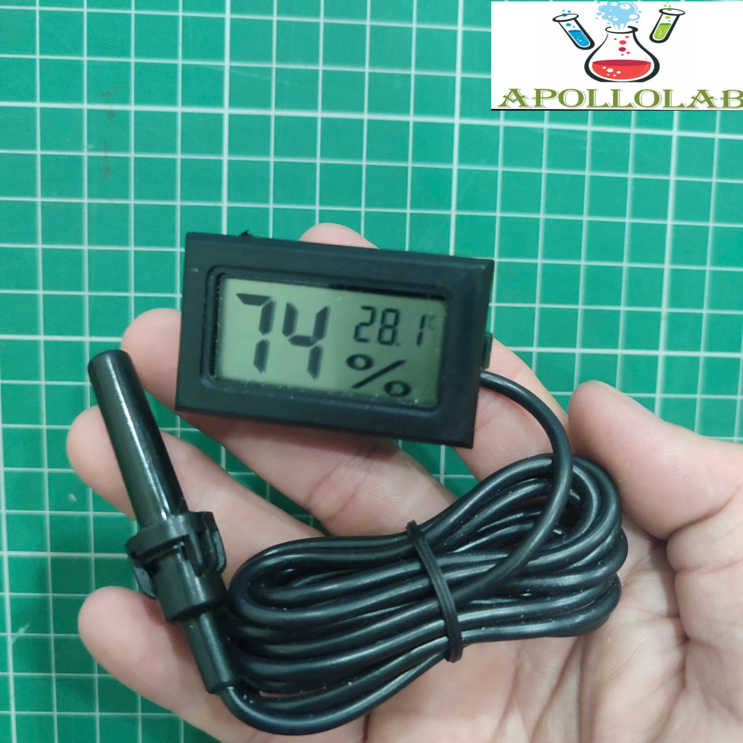 Nhiệt ẩm kế điện tử mini tặng kèm pin
