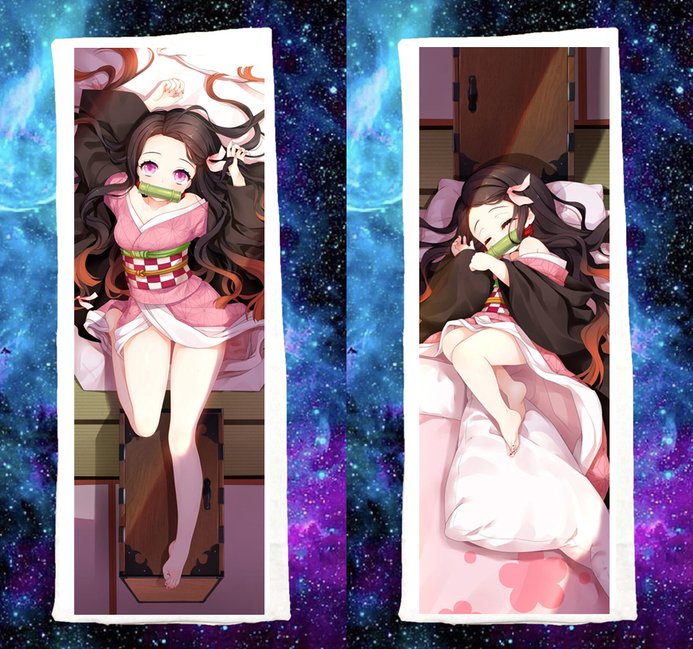 Gối ôm dài kimetsu yaiba Kamado nezuko 40cmx1m gối có bông nhiều mẫu ngẫu nhiên