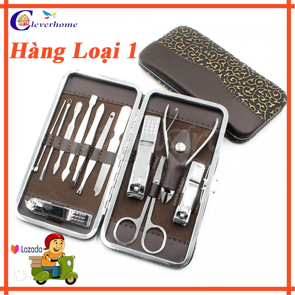 Bộ cắt móng tay 12 món,bộ cắt móng tay cao cấp full hộp,bộ cắt món tay tiện dụng