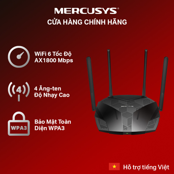Bảng giá Bộ Phát Wifi Mercusys MR70X Wifi 6 Băng Tần Kép AX1800 Phong Vũ