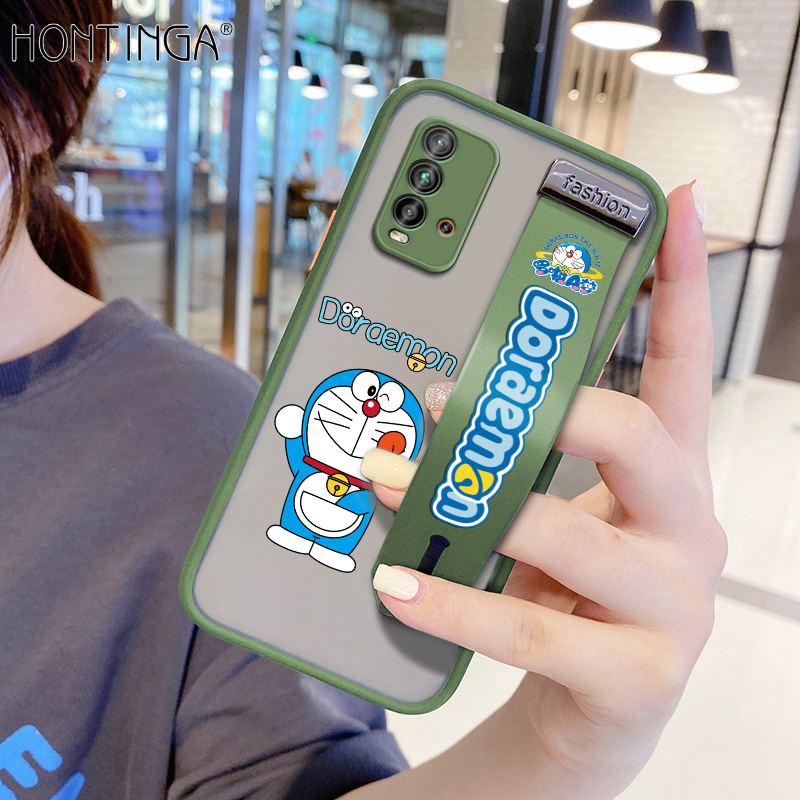 Hontinga Casing Case For Xiaomi Redmi 9T Case Shockproof Cartoon Doraemon Phone Case Soft Edge Full Lens Protection Camera Protector Back Cover Casing Hard Case For Boys For Grils
