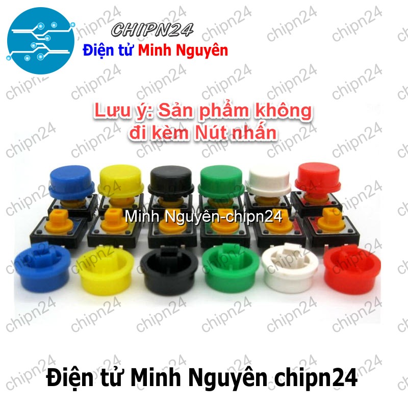 [10 cái] (F68) Nắp chụp nút nhấn 12x12 B3F-4055 (Đỏ/Vàng/Xanh Lá/ Xanh Dương/Trắng/Đen/Xám) - [Chọn Loại] - HHH.00134