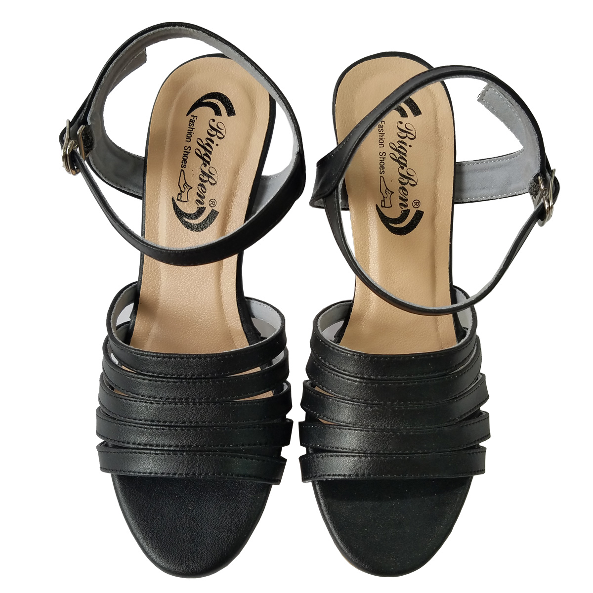 Giày Sandal Cao Gót Nữ BIGBEN Da Bò Cao 5 Phân CG132