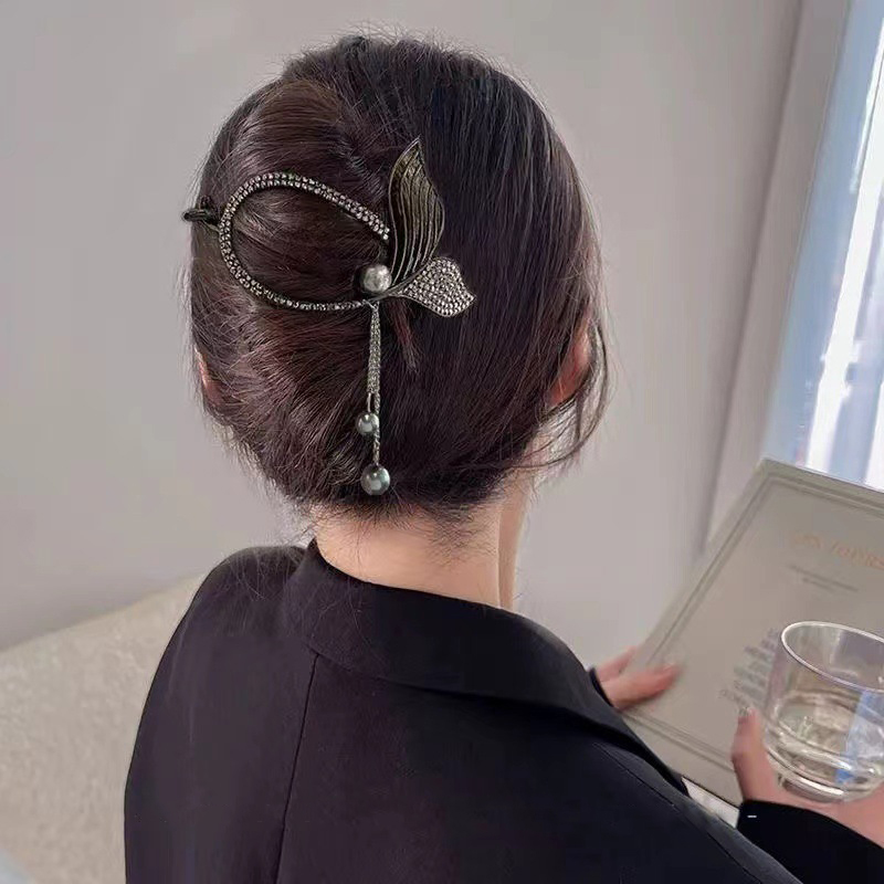 Kẹp quấn tóc búi hoa đính đá tiểu thư chooah kquan24