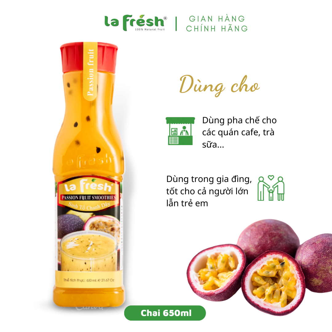 Sinh Tố Chanh Dây Lafresh Đà Lạt 650ml