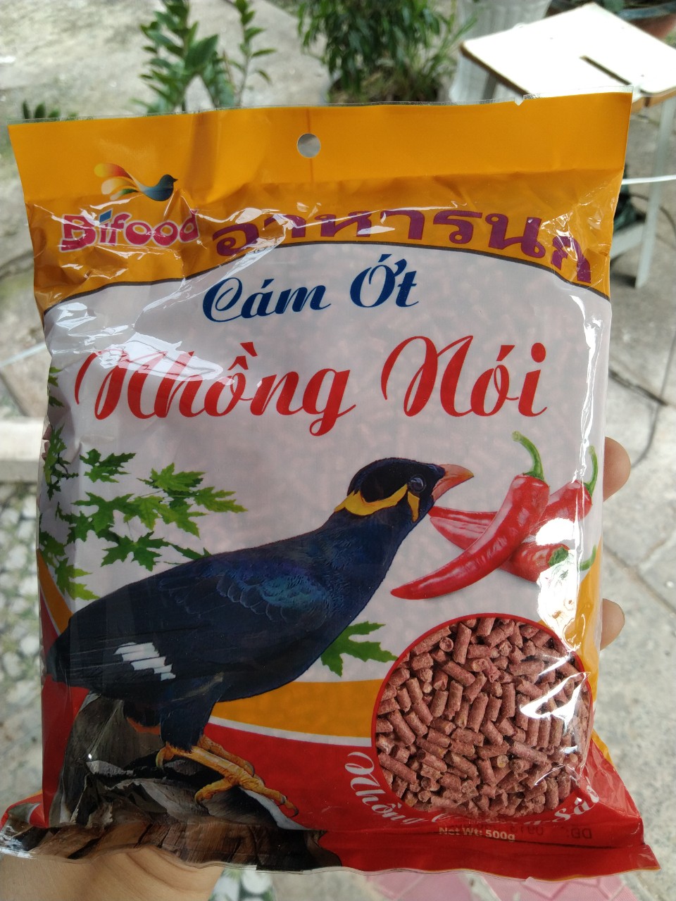 1 BỊCH CÁM ỚT NHỒNG NÓI (THỨC ĂN CHO NHỒNG, SÁO CƯỠNG)