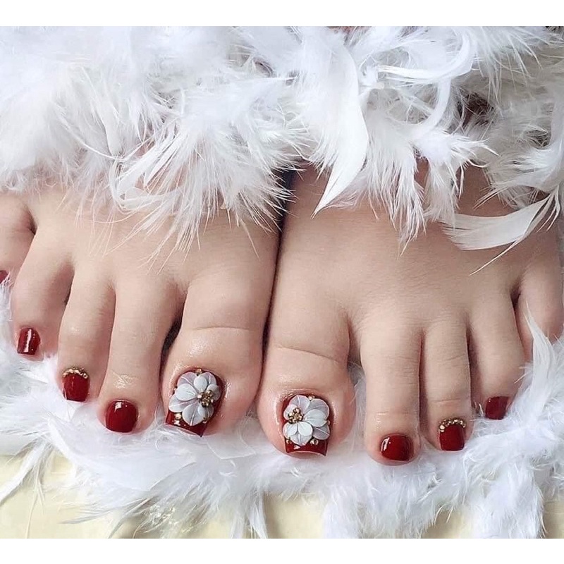 Hoa chân - hoa bột nail - hoa gắn móng chân MOON NAIL
