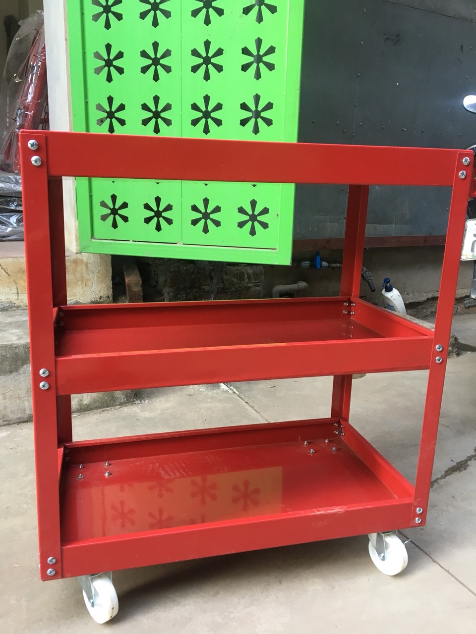 Xe 3 tầng đẩy dụng cụ đồ nghề