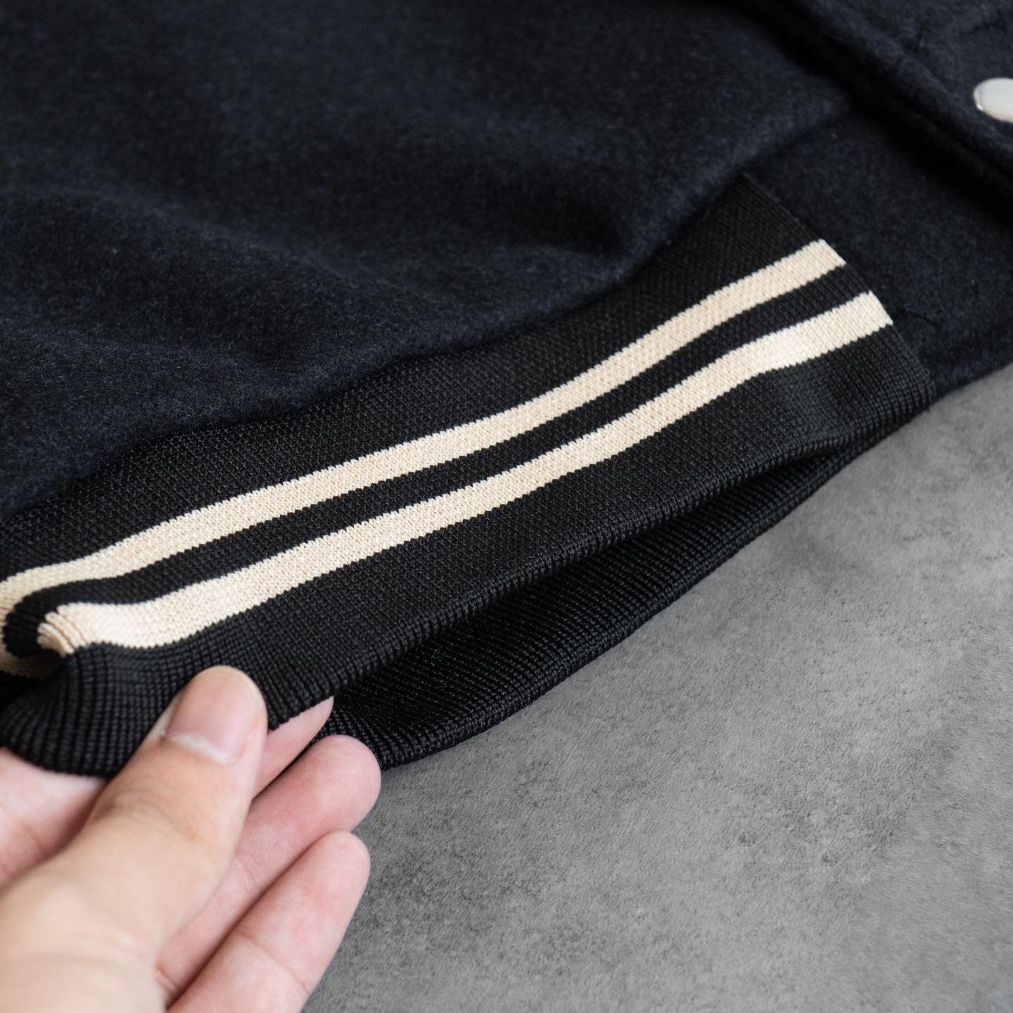 Áo bomber varsity jacket The Bad God chất dạ 100% dày dặn