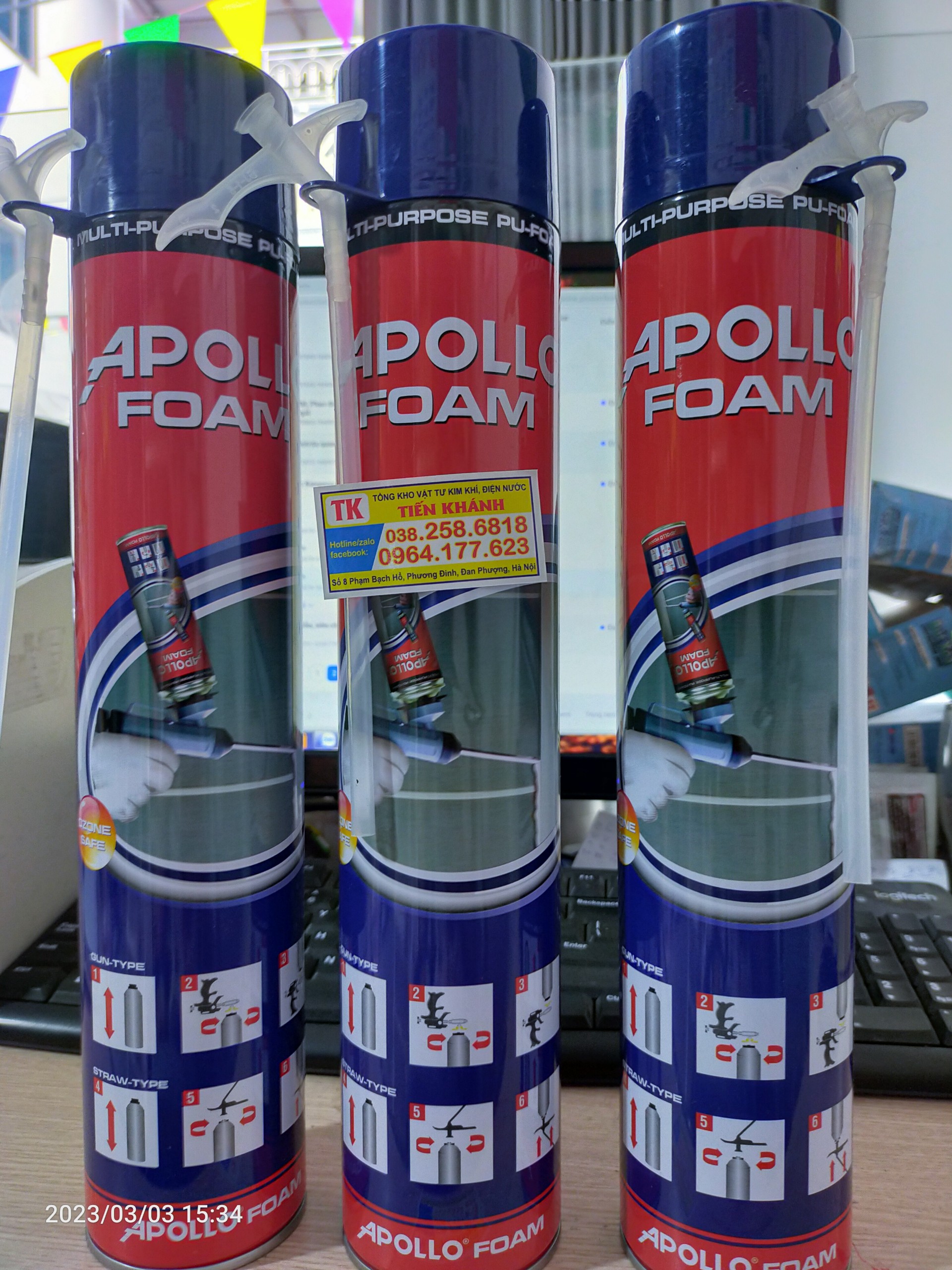 KEO BỌT NỞ APOLLO FOAM DẠNG VÒI 750ML