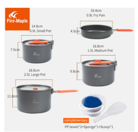 Bộ nồi nấu ăn Fire Maple Feast 5