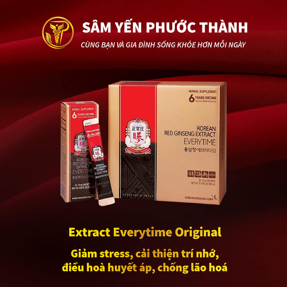 Cao hồng sâm pha sẵn KGC Extract Everytime Original (30 gói)
