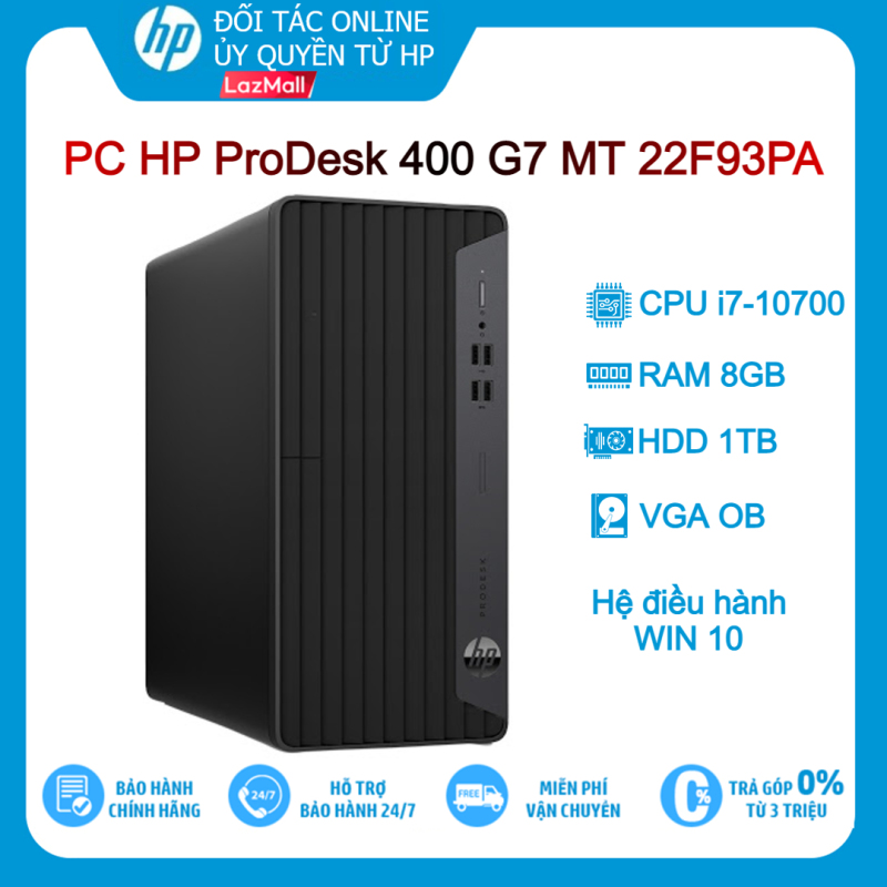 Bảng giá [Voucher 2 Triệu] Máy tính để bàn PC HP ProDesk 400 G7 MT 22F93PA i7-10700/8Gb/1Tb/OB/Win10 - Hàng chính hãng new 100% Phong Vũ