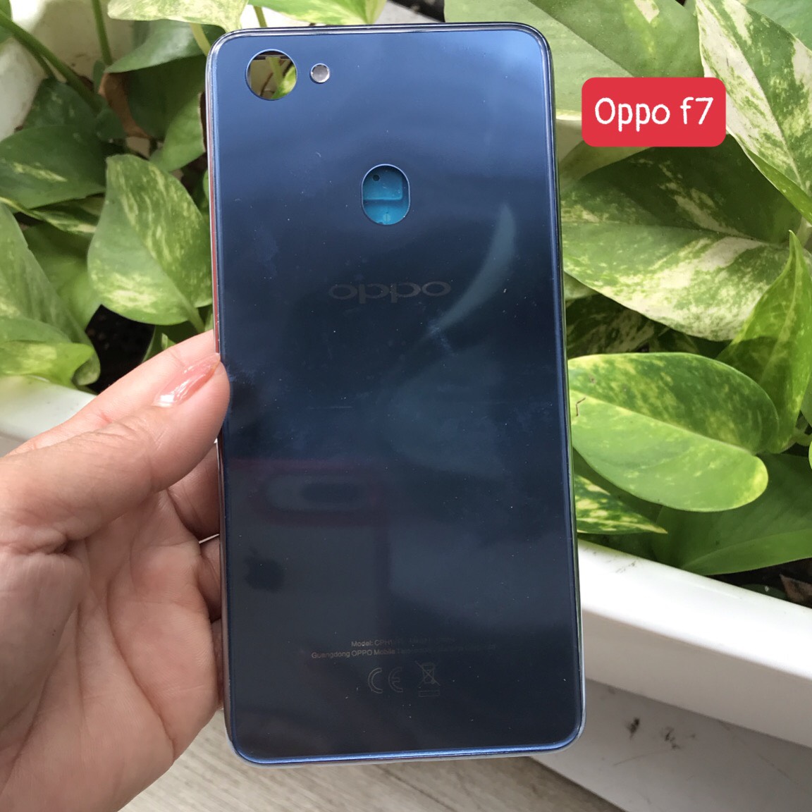 Bộ vỏ sườn oppo F7 zin (bộ gồm lưng, sườn, phím bấm, kính camera)