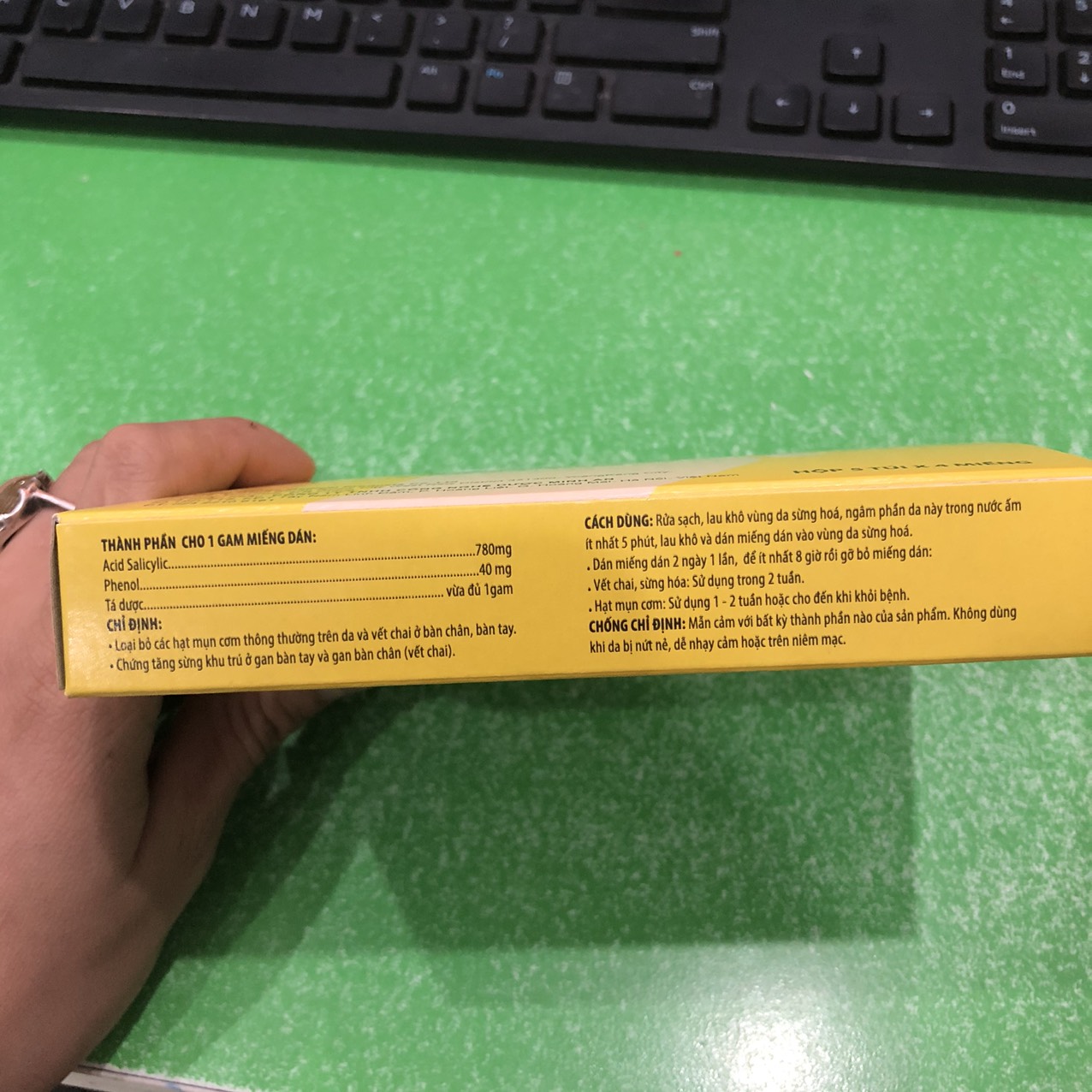 Miếng dán mụn cóc mụn cơm Plaster (1H 5 túi 4 miếng)