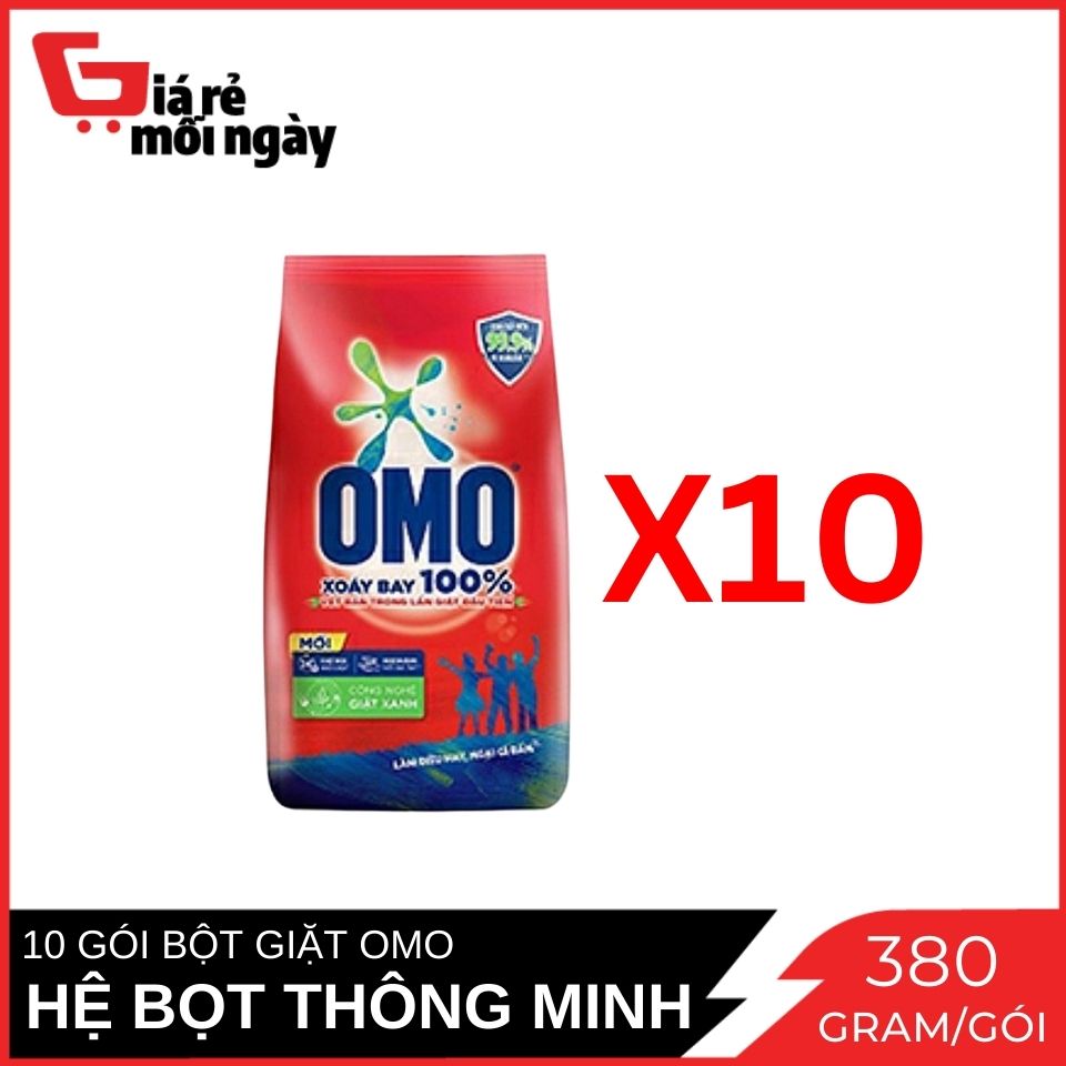 Combo 5 Bột Giặt Omo Hệ Bọt Thông Minh Gói 380G