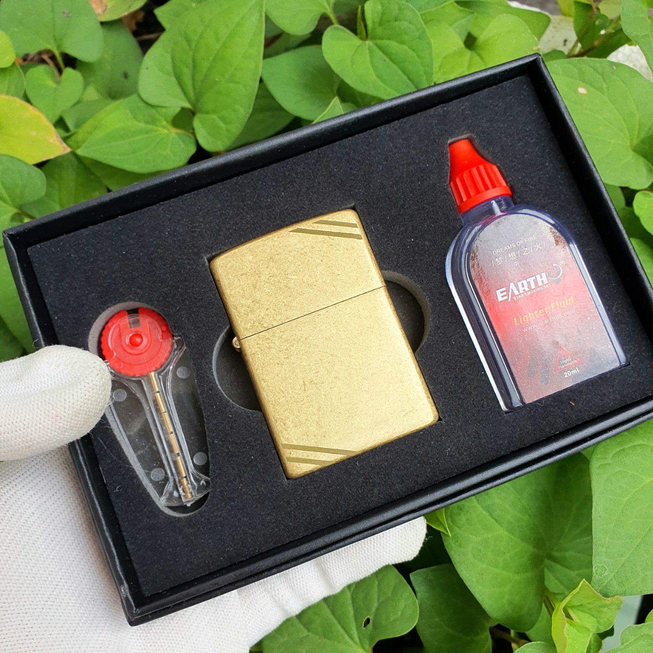 Roman oblique corner block antique gold Zippo lighter flip box suitable for collection gift, gifts