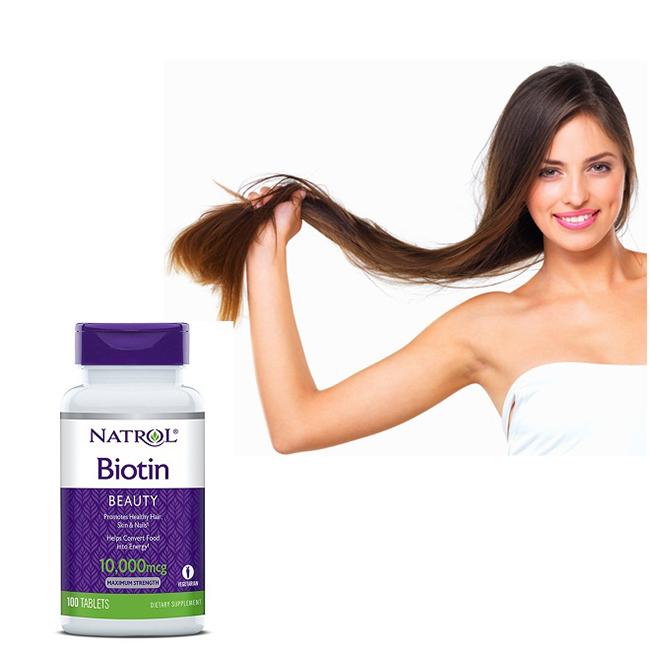 Viên uống mọc tóc Natrol Biotin 100 viên