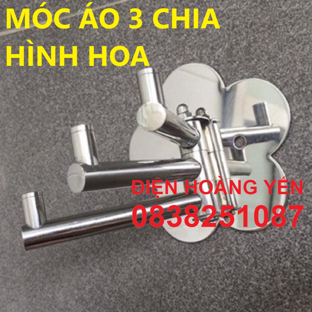 Móc treo quần áo 3 chấu inox 304