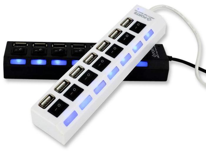 HUB Ổ ĐIỆN 7 PORT CÔNG TẮC