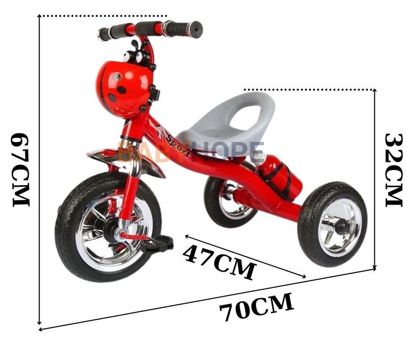 Xe ba bánh bình nước con bọ rùa đáng yêu