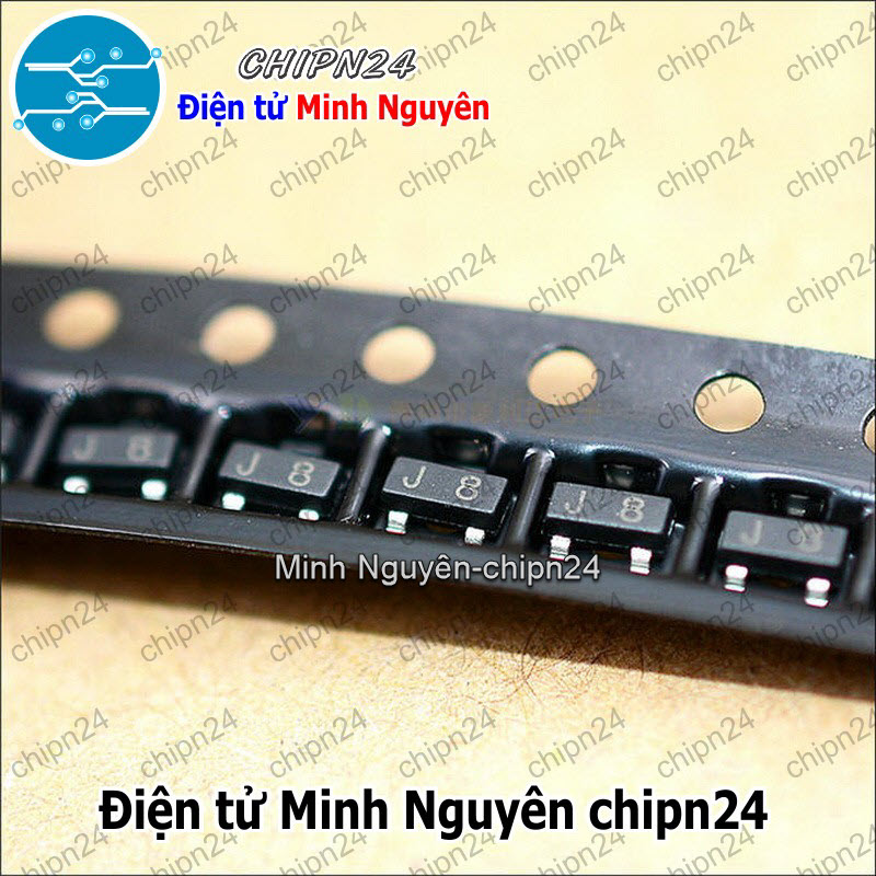 [25 con] (G10.1) Transistor Dán S9018 (J8) SOT-23 NPN 50mA 15V (SMD) (9018) - HH003373