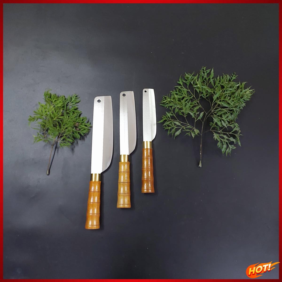 Bộ 3 Dao thái thép trắng không gỉ nhật