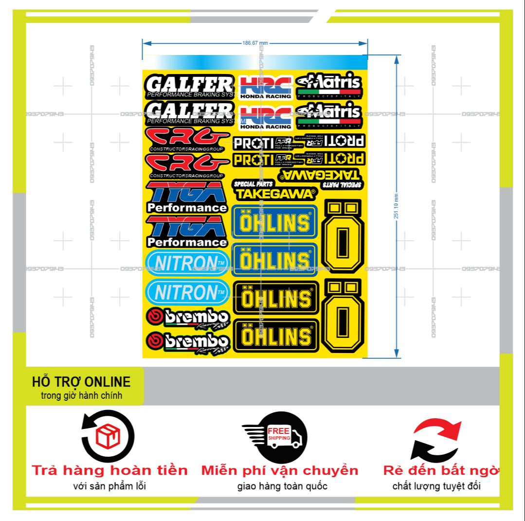 26 LOGO STICKER THƯƠNG HIỆU XE MÁY 01  { PHỤNG DECAL }