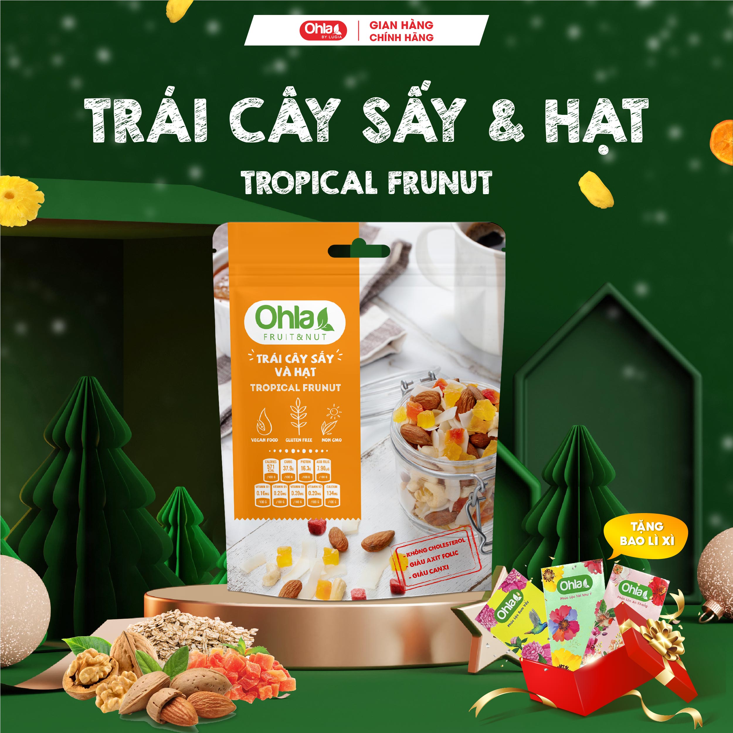 Trái Cây sấy & Hạt Tropical Frunut - 100g