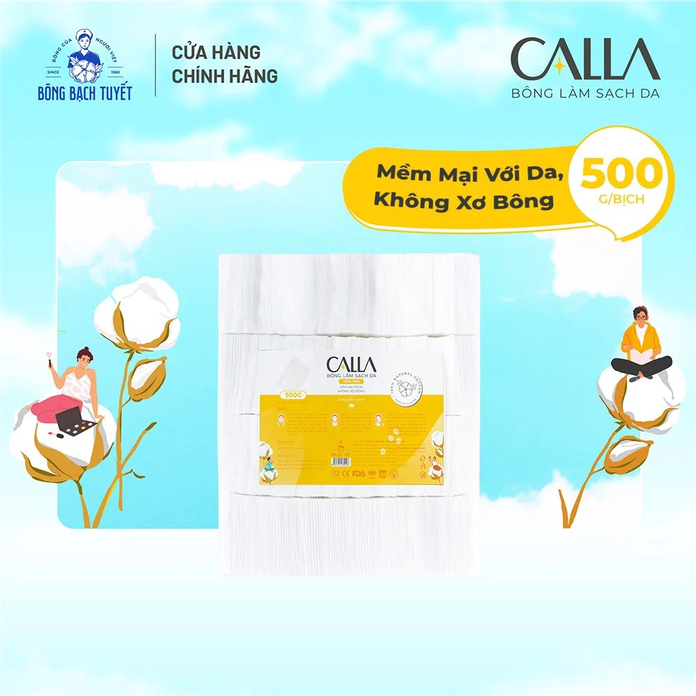 HCMbông tẩy trang mịn merilynn 500g