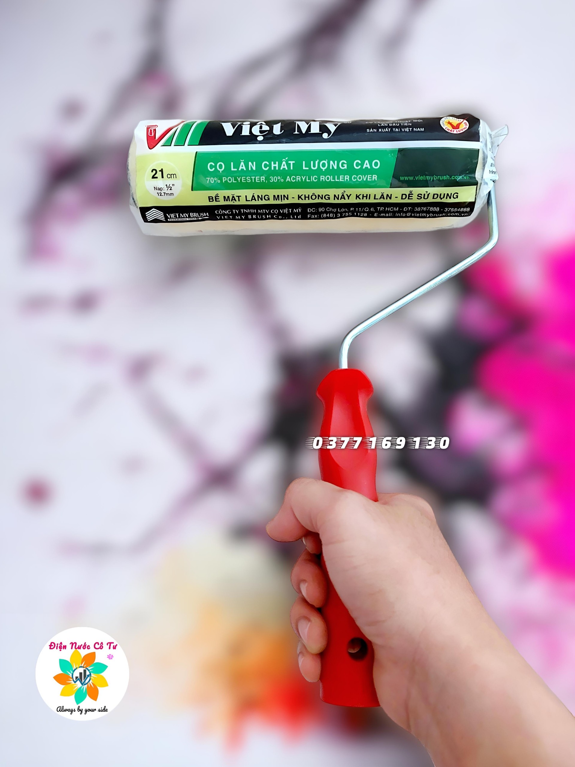 Cọ lăn sơn dầu Việt Mỹ 3/6/10cm