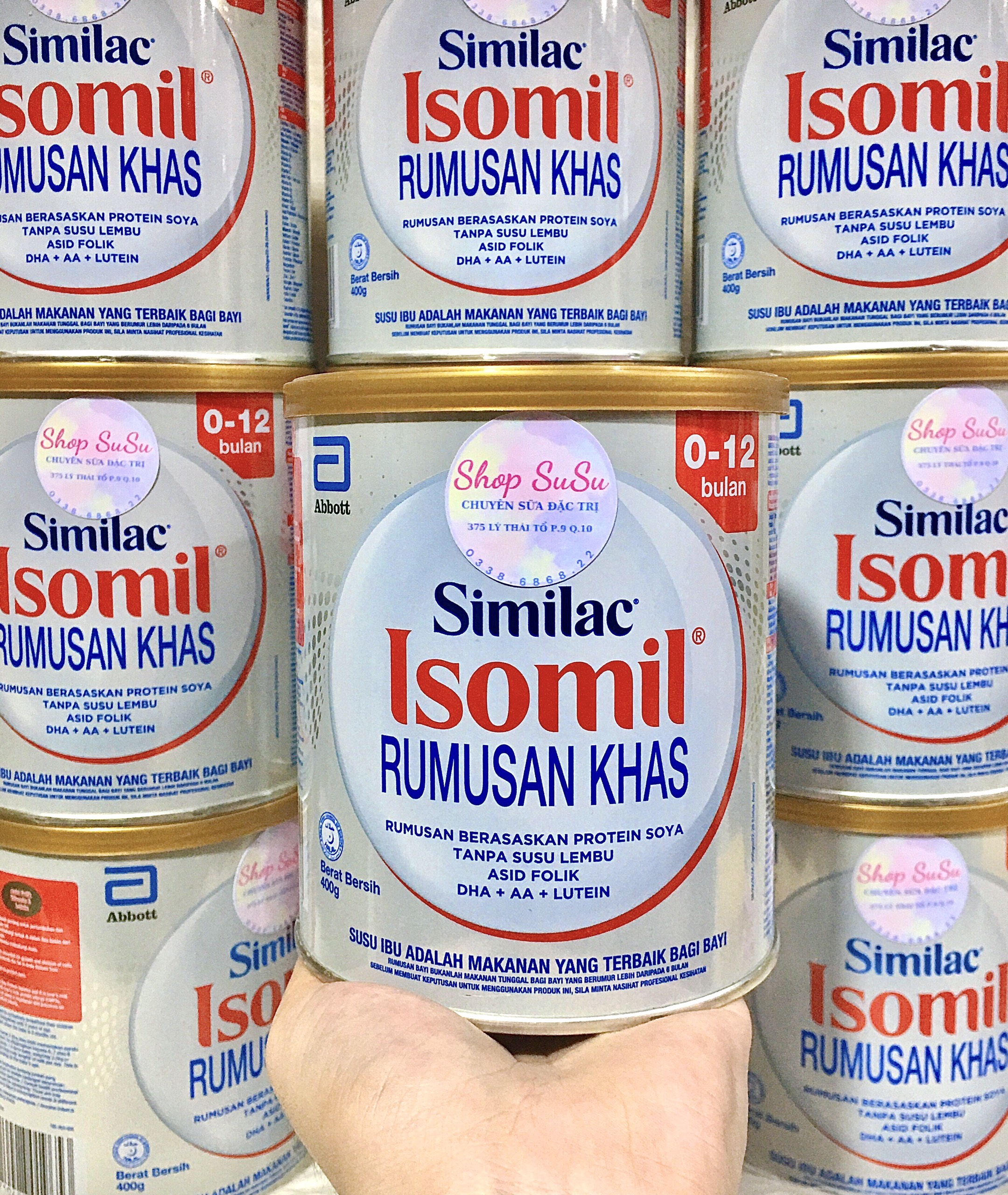 Sữa Similac Isomil 400g Sữa cho trẻ bị dị ứng đạm bò và tiêu chảy