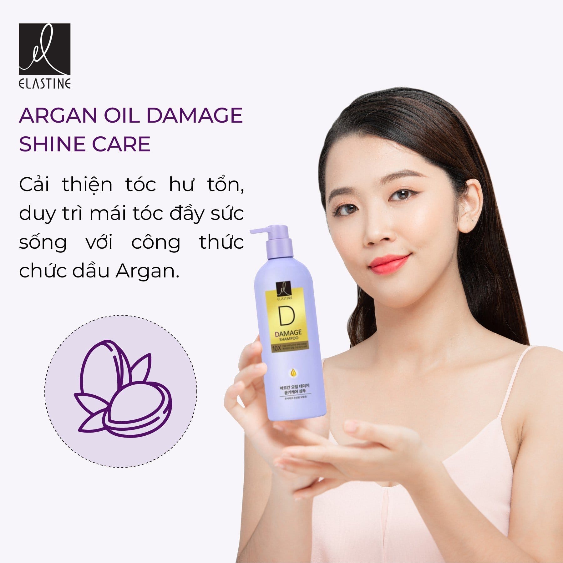 DẦU GỘI, DẦU XẢ ELASTIN (XANH- TÍM- HỒNG) 680ML- WANGJI