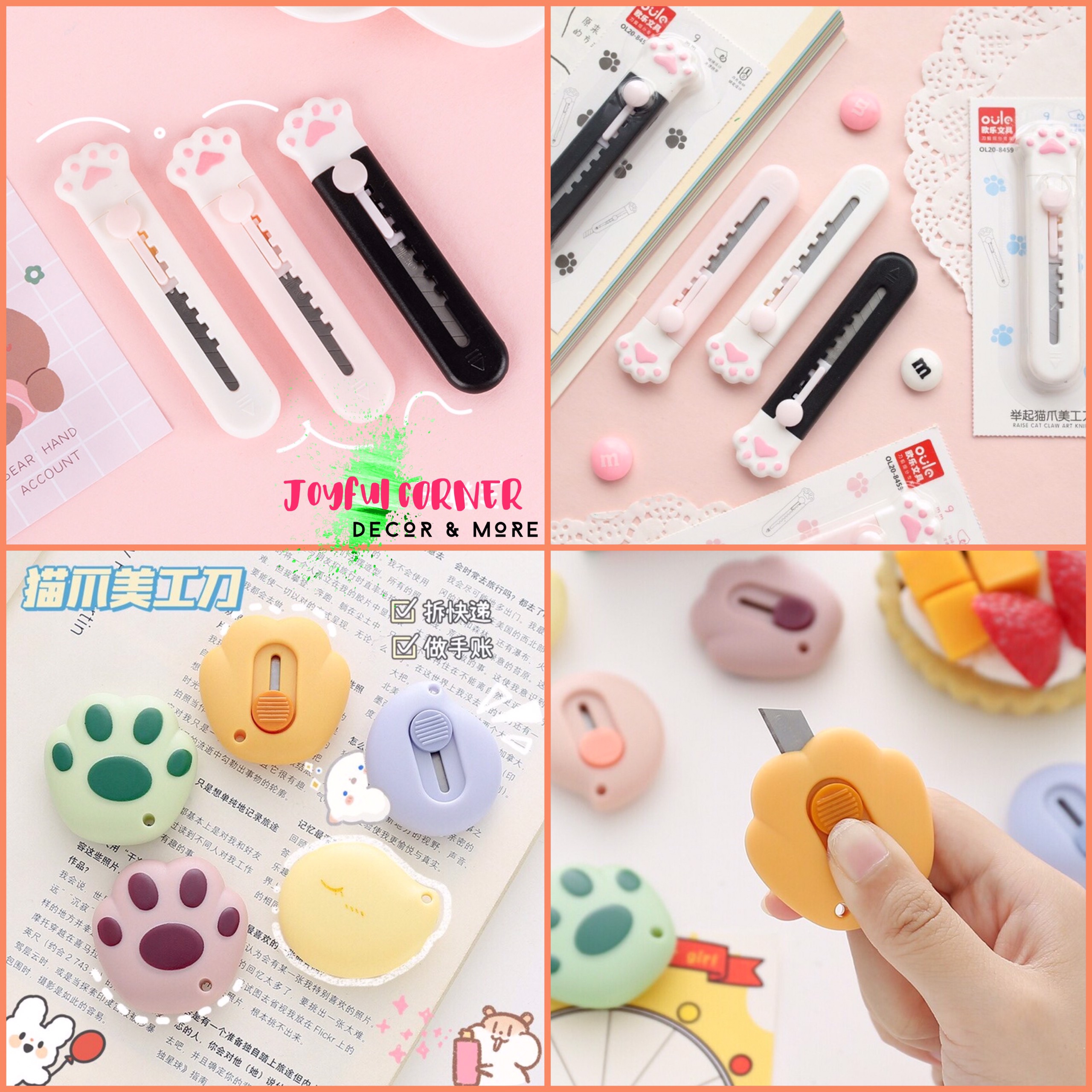 Dao Rọc Giấy Mini Hình Chân Mèo Đáng Yêu