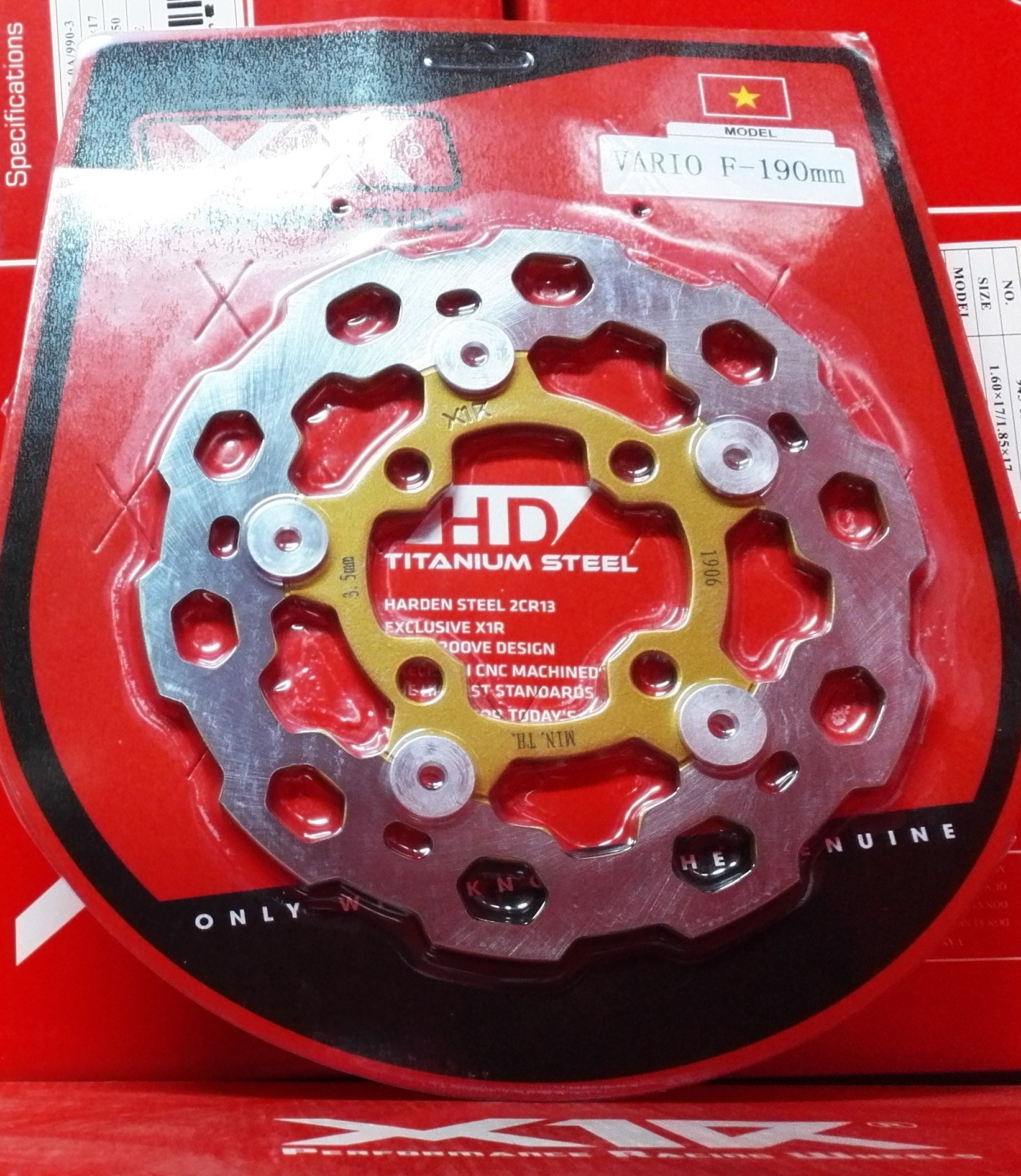 ĐĨA THẮNG (PHANH) A5 (MCQUEEN) TRƯỚC CHO VARIO/CLICK/VISION/AIR BLADE (size 190mm)