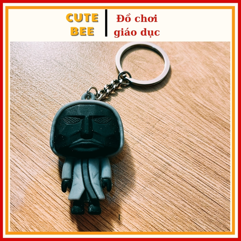 Móc Khóa Silicon Hình Nhân Vật Squid Game - Móc Treo Chìa Khóa Nhựa Dẻo Trò Chơi Con Mực Cao Cấp